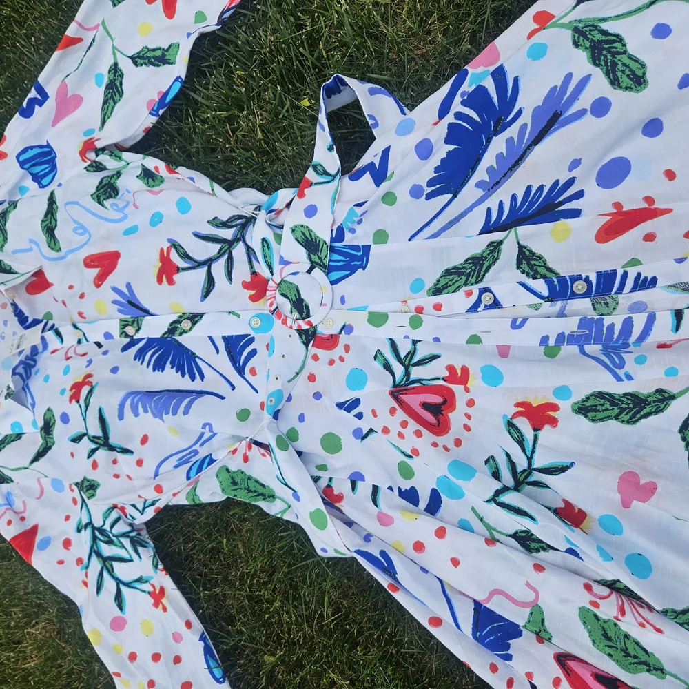 LOFT Multicolor Floral Long Sleeve Dress - Picture 6 of 10